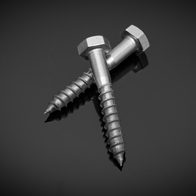 DIN571 Träskruvar med sexkantshuvud i rostfritt stål DIN571 Träskruvar med sexkantshuvud i rostfritt stål